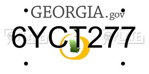 6YCT277 Georgia License Plate