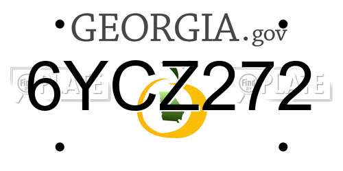 6YCZ272 Georgia License Plate