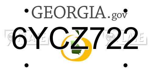 6YCZ722 Georgia License Plate