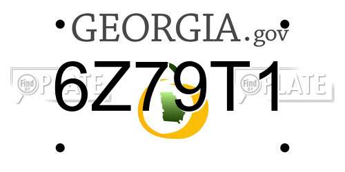 6Z79T1 Georgia License Plate