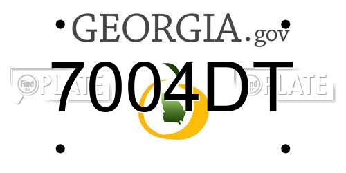 7004DT Georgia License Plate