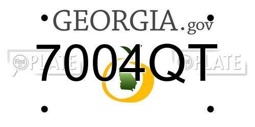 7004QT Georgia License Plate