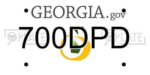 700DPD Georgia License Plate