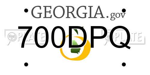 700DPQ Georgia License Plate