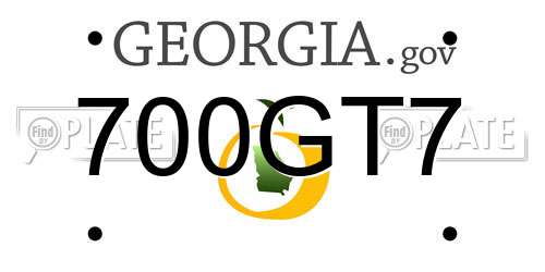 700GT7 Georgia License Plate