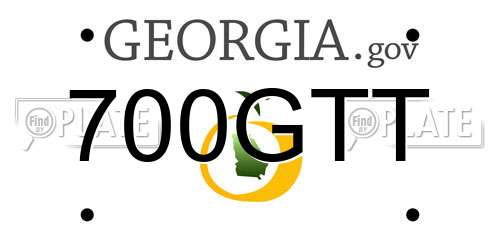 700GTT Georgia License Plate