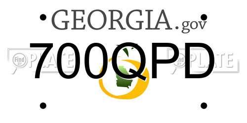 700QPD Georgia License Plate
