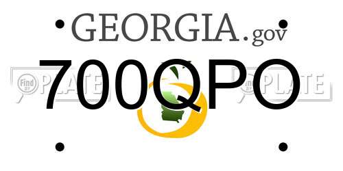 700QPO Georgia License Plate