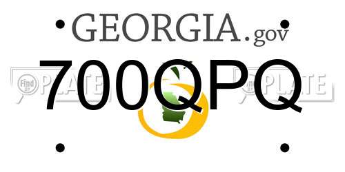700QPQ Georgia License Plate