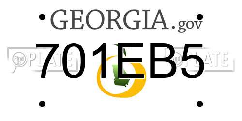 701EB5 Georgia License Plate