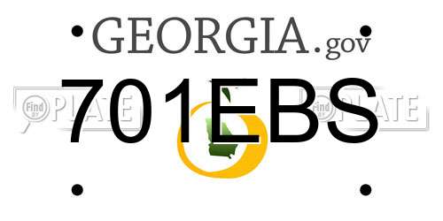 701EBS Georgia License Plate