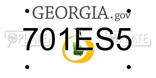 701ES5 Georgia License Plate