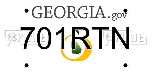 701RTN Georgia License Plate
