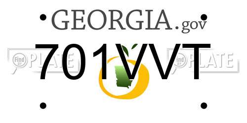 701VVT Georgia License Plate