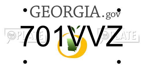 701VVZ Georgia License Plate