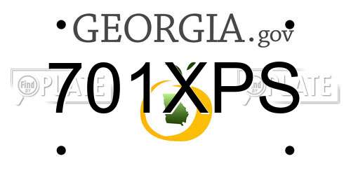 701XPS Georgia License Plate