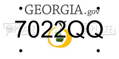 7022QQ Georgia License Plate