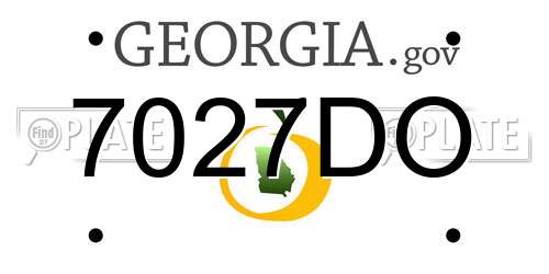 7027DO Georgia License Plate