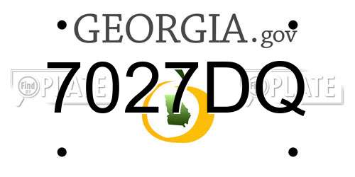7027DQ Georgia License Plate
