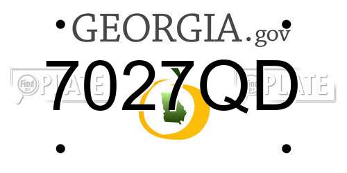 7027QD Georgia License Plate