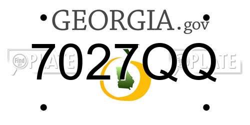 7027QQ Georgia License Plate