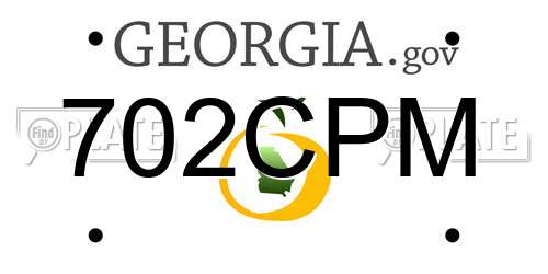 702CPM Georgia License Plate