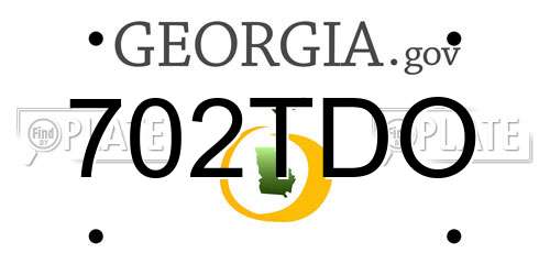 702TDO Georgia License Plate
