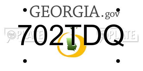 702TDQ Georgia License Plate