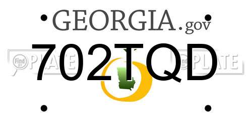 702TQD Georgia License Plate