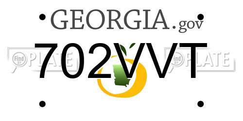 702VVT Georgia License Plate