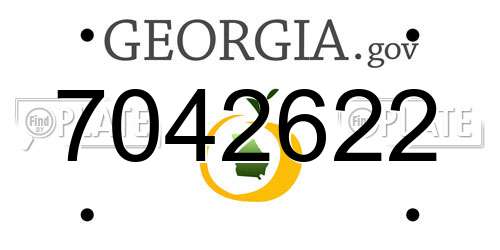 7042622 Georgia License Plate
