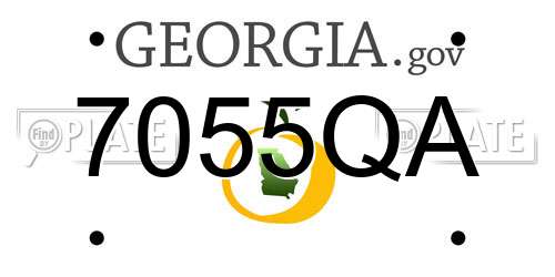 7055QA Georgia License Plate