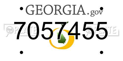 7057455 Georgia License Plate