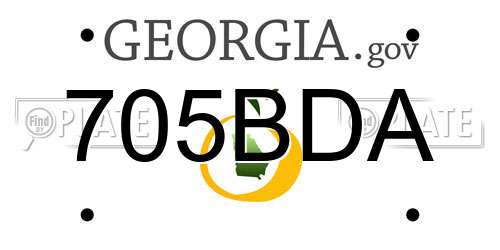 705BDA Georgia License Plate