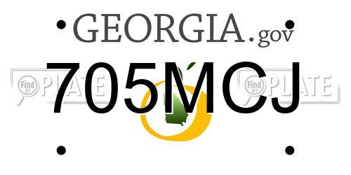 705MCJ Georgia License Plate