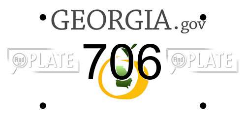706 Georgia License Plate