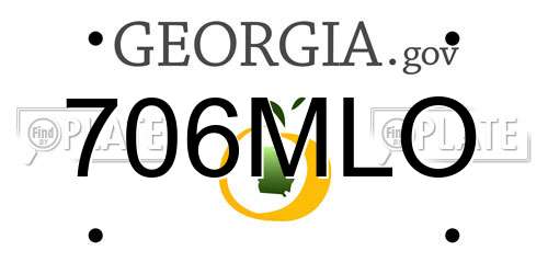 706MLO Georgia License Plate
