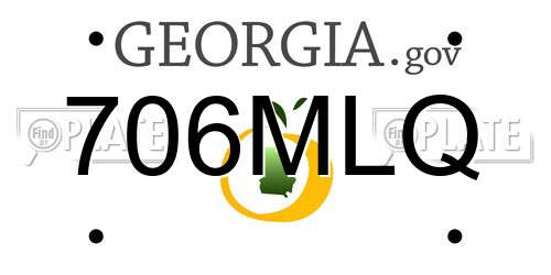 706MLQ Georgia License Plate