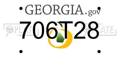 706T28 Georgia License Plate