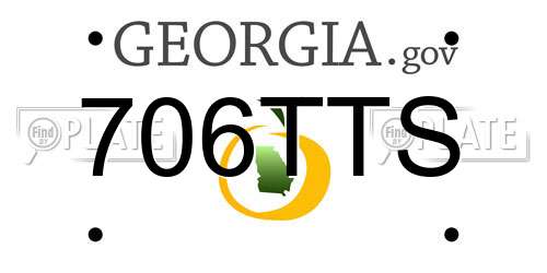 706TTS Georgia License Plate