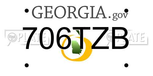 706TZB Georgia License Plate