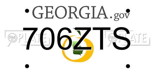 706ZTS Georgia License Plate