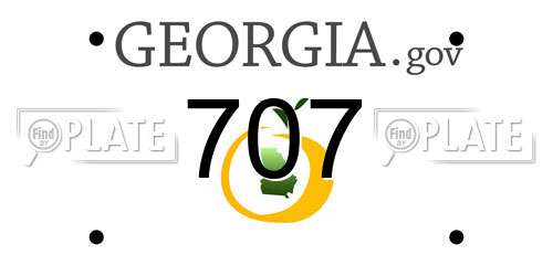 707 Georgia License Plate