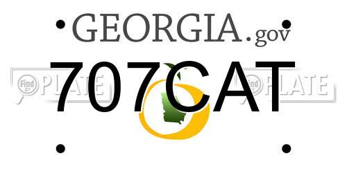 707CAT Georgia License Plate