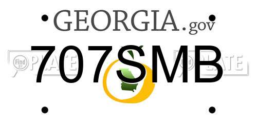 707SMB Georgia License Plate
