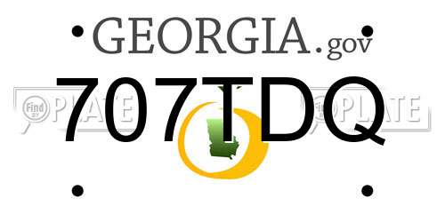 707TDQ Georgia License Plate