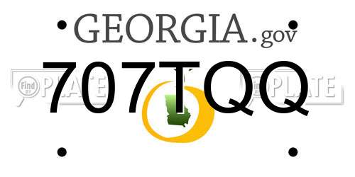707TQQ Georgia License Plate