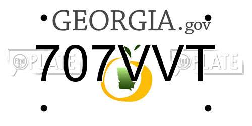707VVT Georgia License Plate