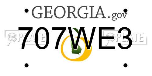 707WE3 Georgia License Plate