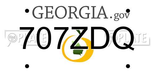 707ZDQ Georgia License Plate